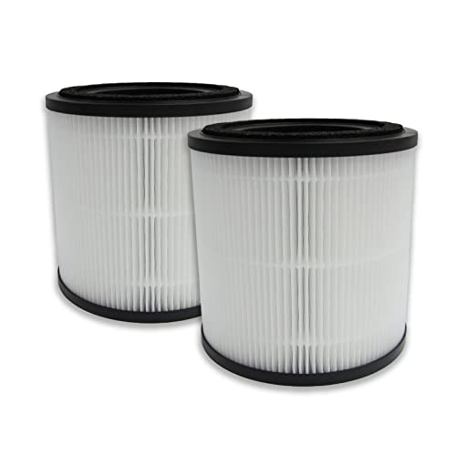 PUREBURG Replacement Filter Compatible with Bissell MYair + & MYair HUB Air Purifiers Model 2905A 3179A Parts 3389, H13 True HEPA and Activated Carbon Multi-Layer Filtration, Pack of 2