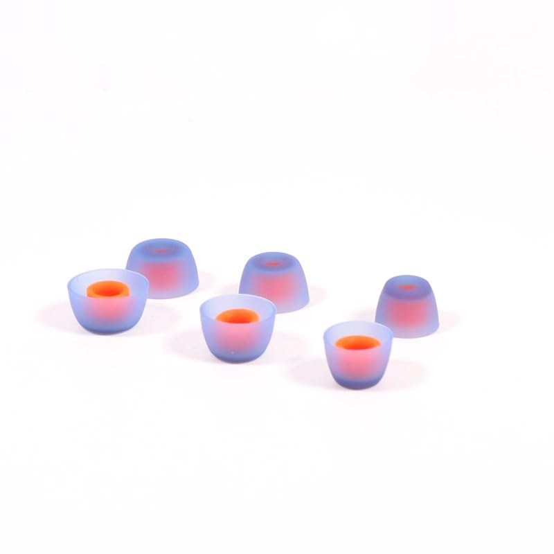 Silicone Ear Tips Replacement Compatible with JBL Tune Beam Wired Earphone Earbuds, Soft Anti-Slip,Comfortable & Durable Fit, Blue M(3 Pairs)