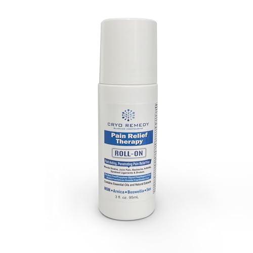 Cryo Remedy Menthol Roll On Pain Relief for Arthritis, Backache, Muscle & Joint Pain - Fast-Acting Topical Analgesic with Soothing Menthol, Deep Relief for Aches and Discomfort, 3 oz Roll On