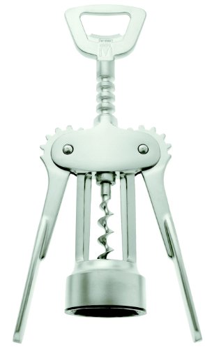 Monopol Lever Satin Finished Corkscrew And Wine Opener In Gift Box With Cork Remover, Silver