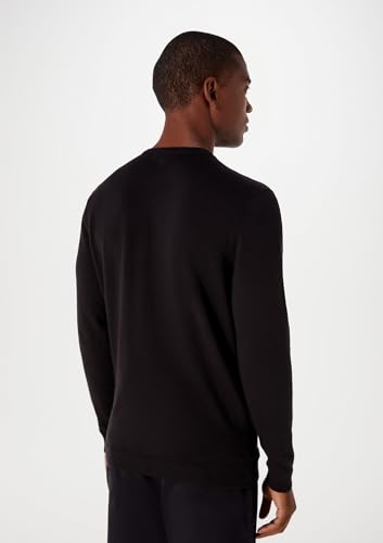 Blusão Básico Masculino Em Tricô De Algodão Preto XG