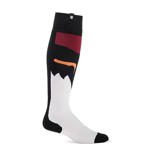 Fox Racing 180 FLORA SOCK, BLACK/WHITE, Medium