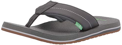 Sanuk Men's Beer Cozy 2 Flip-Flop, Charcoal/Charcoal, 11 M US