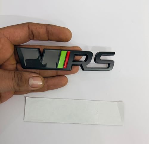 Image of Emblems for Car & Bike Metal Lo.go and Me.tal Lo.go, Auto Accessories for Car Emblem 3D Badge Auto Racing Sport Sticker Grand Tourer Decal. (Black VRS Logo)