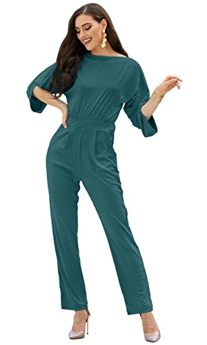 Image of KOH KOH Womens Short Sleeve Semi Formal Cocktail One Piece Jumpsuit Romper