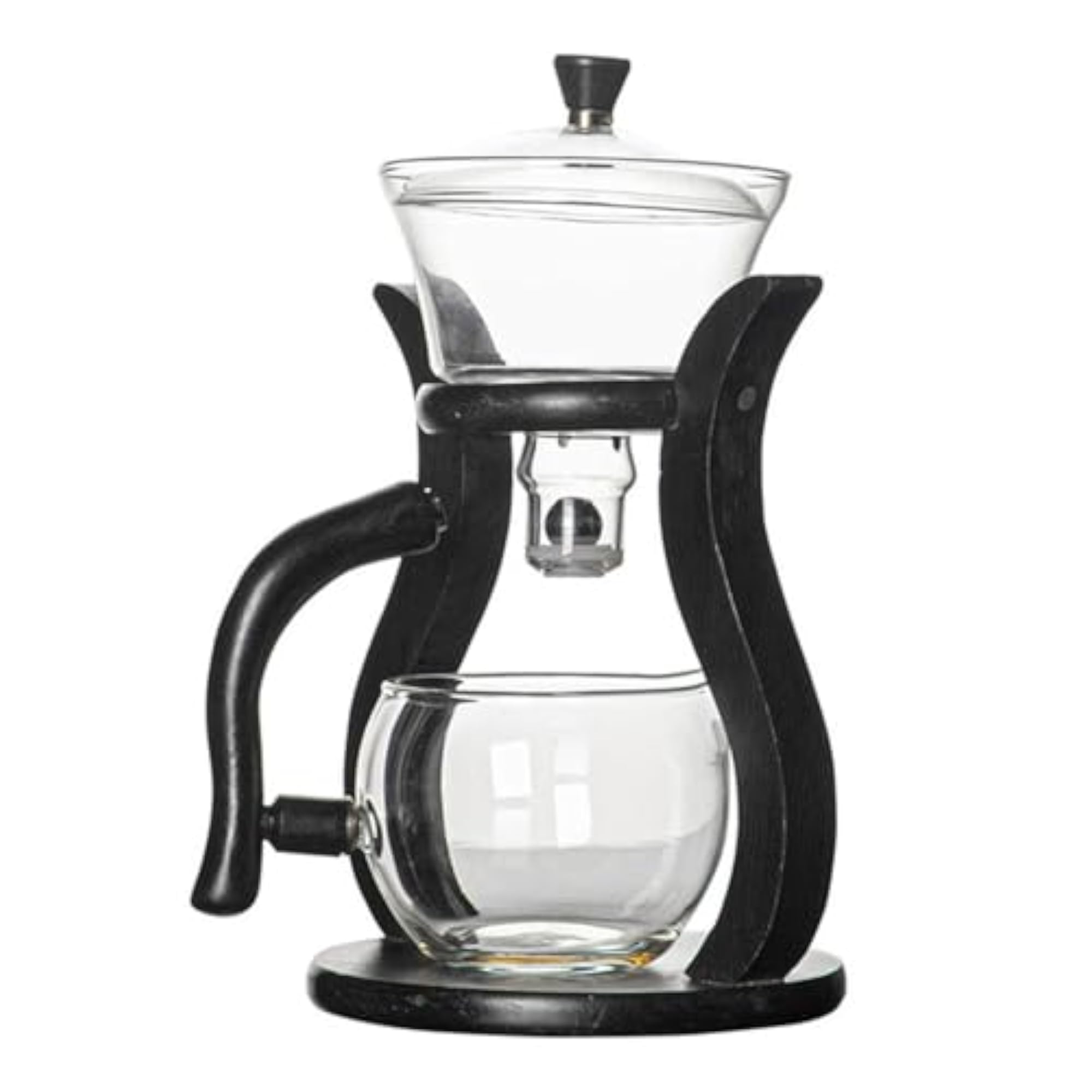 Clear Lazy Kungfu Glass Tea Set with Cups