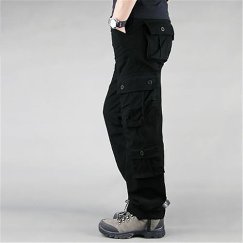 ADHOWBEW Mens Tactical Pants Stretch Waterproof Work Pockets Elastic Waist Big and Tall Joggers2