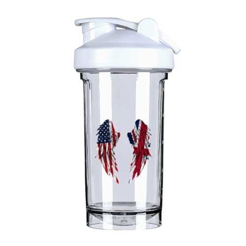Wings America and Britain Flag 18 Ounce Shaker Cup,Fashion Theme Pattern Shaker Bottle Leak-proof Workout Shake Bottles 500ML/18 oz Perfect for Pre Workout-3-1