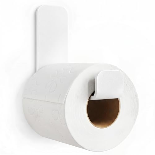 Danhol Porte Papier Toilette Mural sans Percage Blanc Mat