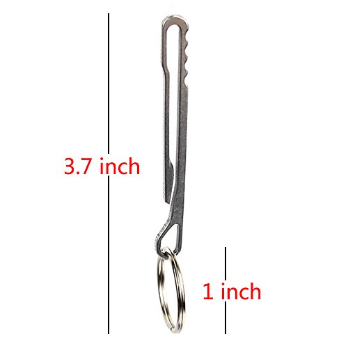 Ekloen 2 Pcs Stainless Steel Hanging Buckle Keychain,Portable Edc Quickdraw Key Ring Tool #TOP3