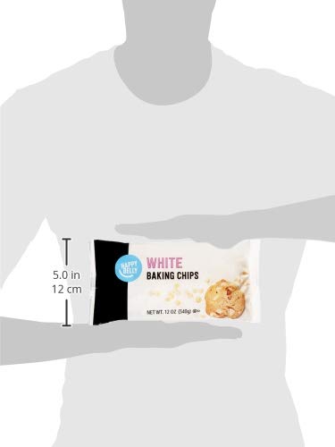 Amazon Brand - Happy Belly White Vanilla Flavored Baking Chips, 12 Ounce
