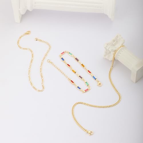 image for MIDEEO Gold/Silver Ankle Bracelets for Women,14K Gold Anklets for Wome