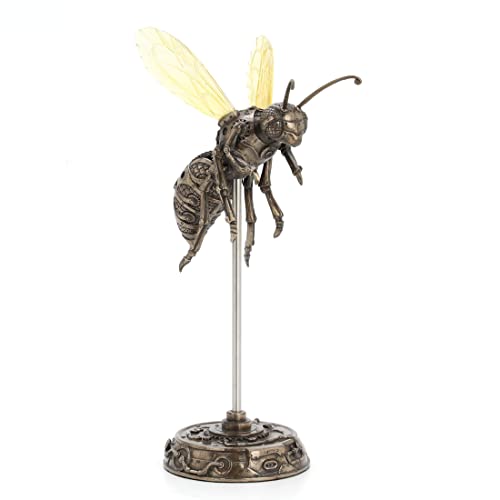 Estatua de abeja Steampunk en resina con acabado bronce miniatura 7