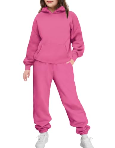 Image of Arshinet Girls 2 Piece Outfits Oversized Sweatshirt and Sweatpant Sweatsuit