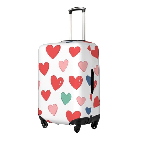 Elastic Luggage Cover Anti Scratch Dirt Covers, Colorful Cute Love Hearts Travel Luggage Cover Suitcase Protector Fits 31-32 Inch Luggage2