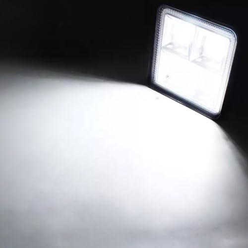 Image of AUTOPOWERZ 64 LED 128W Fog Lamp | Square Flood Driving Light | 12V-80V DC White Beam | Universal for Car, Off-Road Truck, Jeep, SUV, ATV, UTV | Durable Waterproof Lamp | 1 Pack