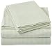 1400 Series 300 Thread Count 100% Cotton Sateen Dobby Stripe Sheet Set- 4 Sizes- 9 Colors (King, Sage)