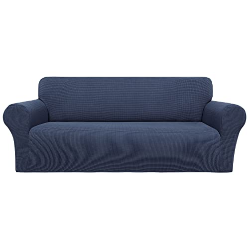 PiccoCasa Stretch Sofa Slipcover, 1-Piece Couch Seat Cover for Sofa Living Room, Spandex Jacquard Checks Sofa Covers