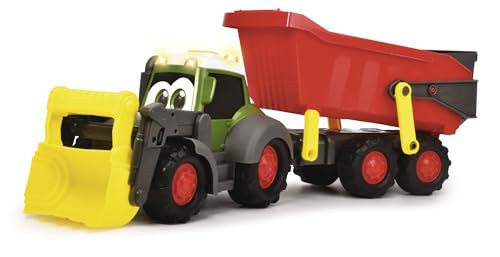 Dickie Toys ABC - Tracteur Jouet 65cm Fendt avec remorque, lumière et Son, adapté aux Enfants à partir de 1 an (204119000)