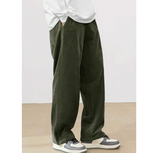 Mokaloha Pants, Men's Fashion Vintage Sports Corduroy Fabric Logo Embroidered Trousers, Men's Casual Pants3