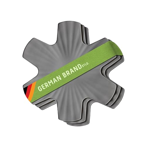 Coolinato - Pfannenschoner aus Silikon 3er Set 35 cm Grau -...