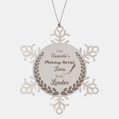 Makeup Artist Gift, Our Favorite's Makeup Artist Boss Best Leader, Gift for Boss Coworker Farewell Boss Day, Ornament Christmas for Friend, Boss Appreciation Gift Favorite's Makeup Artist