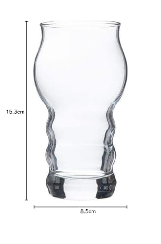 Pasabahce Craft Collection Glass from The Original from Turkey | Stylish, Elegant & Durable Glassware for Beer, Lager & Ales | Perfect for House Parties & Restaurants | Clear (435 ml, 4 Pcs) - Image 7 thumbnail