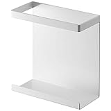 山崎実業(Yamazaki) マグネット ラップホルダー スリム ホワイト 約W13.5XD6XH14cm タワー 浮かせる収納 簡単取り付け 5144