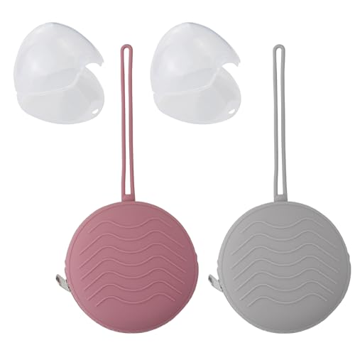 Lot de 4 boîtes à tétine, 2 poches à tétine en silicone pour bébé, 2 boîtes de rangement transparentes pour tétine, portable, sans BPA, pour sac à...