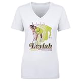 500 LEVEL Leylah Fernandez Retro Women's V-Neck T-Shirt (White, Medium)