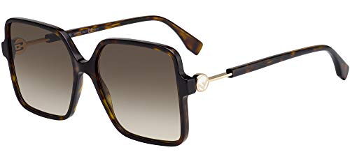 Fendi F IS FENDI FF 0411/S DARK HAVANA/BROWN SHADED 58/17/145 women Sunglasses