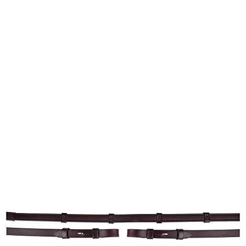 Rênes de dressage antidérapants en cuir BR noir pour cavalier