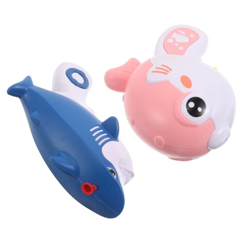 Abaodam 2pcs Kids Water Sprayer Toys Shark Pufferfish Outdoor Spray Swimming Pool Bath Toys Summer Fun Backyard Water Spray for Toddlers Boys