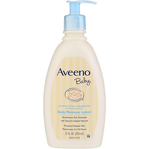 AVEENO Baby Daily Moisture Lotion Fragrance Free 12 oz (Pack of 11)