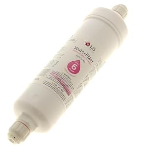 LG ADQ73693903 – Filtro de Agua Externo para Frigorífico Americano, Compatible con Modelos Side by Side, Original, Repuesto para Dispensador de Agua y Hielo, 6 Meses de Duración
