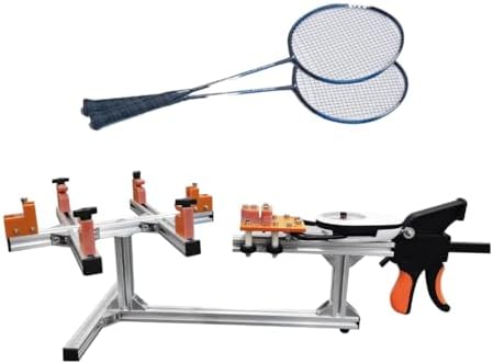 Tennis & Badminton Racket Stringing Machine, 20-32LB Tension, Easy-to-Use Tabletop Design, Perfect for DIY Home & Professional Stringing, & Efficient