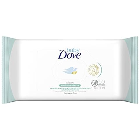 Baby Dove Fragrance Free Moisture suitable for newborns Wipes fragrance-free cleansing wipes 50 pcs pack of 12 Cover