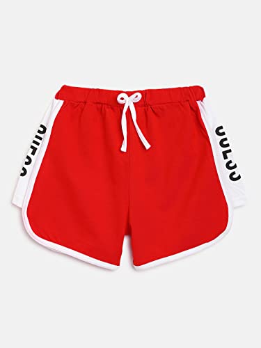 Image of Li'l Tomatoes Girls 100% Cotton Combo Shorts Pack of 2 | Soft & Breathable Summer Shorts | Elastic Waist Casual Wear | 2-14 Years