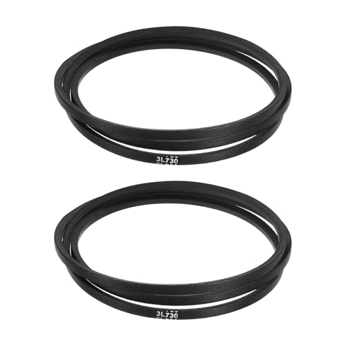 uxcell 2Pcs 3L730 Classic Wrapped Rubber V-Belt, 73"(1854mm) Outside Circumference, 3L Profile V Belt 3/8" Width 7/32" Height