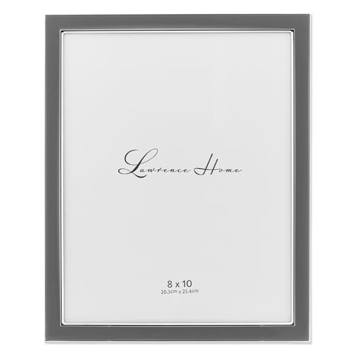 Lawrence Frames Metallrahmen, polierte Emaille, ca. 20 x 25 cm, grau – Ansicht 1