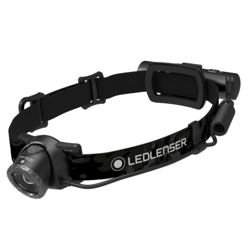 Ledlenser MH10 SE LED Stirnlampe, Kopf Lampe 600 Lumen Aufladbar, Headlight mit 150m Leuchtweite, Fokussierbar, Rotes Rücklicht, 70h Leuchtdauer, mit 18650 Akku, Gürteltasche und Rot/Grün-Filterset
