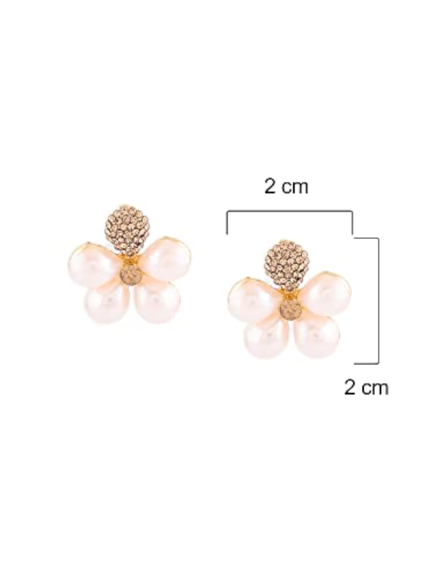 Women's Tone Austrian Diamonds & Embellished Flower Stud Earring & Ring Set