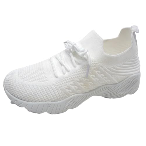 Wild Diva Women's Mesh Detail Breathable Casual Low Top Sneakers