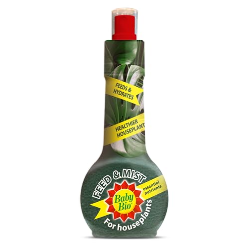 Baby Bio Houseplant Feed and Mist, 175 ml - Ready To Use Houseplant Fertiliser Mist Spray - for Growing Healthy Houseplants - Humidity Support - Indoor Plant Nutrition