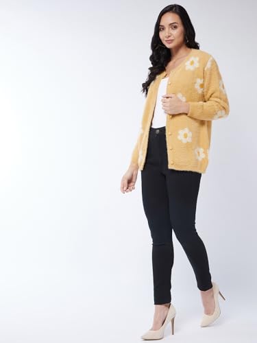 Image of Modeve Floral Print Round Neck Casual Women Sweater||Winterwear||
