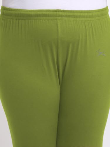 Image of Soft Cotton Ankle Lenght Solid Regular and Plus 35 Colours Leggings for Womens and Girls (Sizes :- M to 6XL)