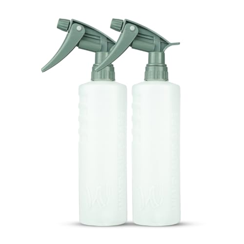 Image of WaveX Empty Spray Bottle 500ml Heavy Duty (Set of 2) | HDPE Chemical Resistant Bottle with Strong Trigger Sprayer | Dilution Scale Engraved | Ideal for Car Detailing, Cleaning & Chemicals