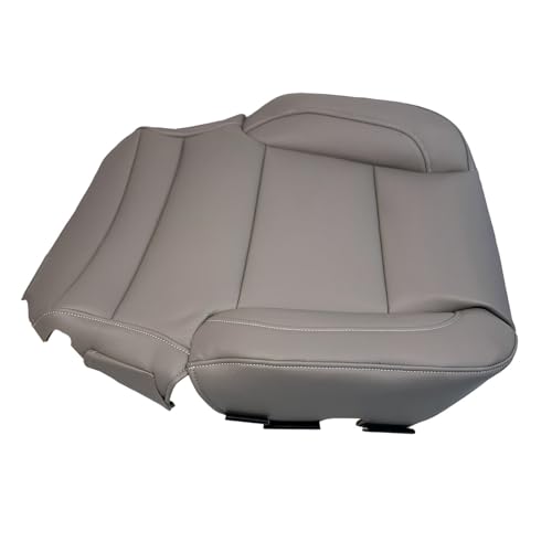Carbhub Driver Bottom Leather Seat Cover Gray Compatible with GMC Sierra 1500 2500HD SLT SLE Z71 2014-2019 Compatible with Silverado 1500 2500 2500HD 3500 3500HD LS Z71 LT Base W/T 2014-2019 by Carbhub - Image 5