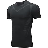 Smatstyle Camisa de Compresión Hombre Manga Corta para Running