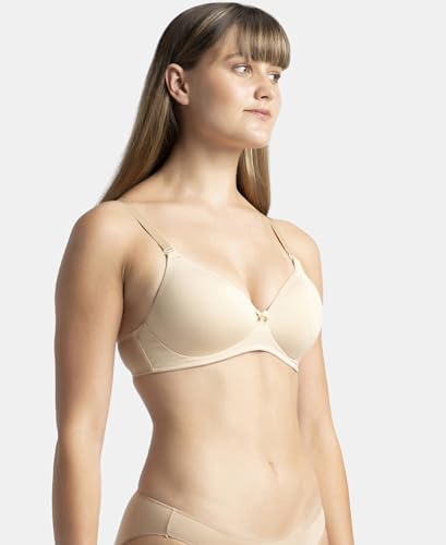 Jockey 1819 Women s Wirefree Padded Microfiber Nylon Elastane Stretch Full Coverage Multiway Styling T